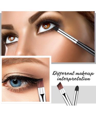 High-Precision Eyeliner & Smudge Brush Set - Angled Eyebrow & Eyeshadow Brushes for Flawless Eye Makeup | Soft Blending Tools - Buy Online on GoSupps.com