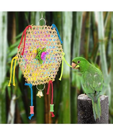 Bird Parrot Toys Swing with Hanging Bell - 2 Pack for Small Parakeets, Cockatiels, Conures, Love Birds, Finches | AK KYC - Buy Online on GoSupps.com