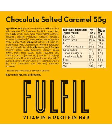 Fulfil Vitamin & Protein Bar Selection Box - 10 x 55g Bars, 20g Protein, 9 Vitamins, Low Sugar - Buy Online on GoSupps.com