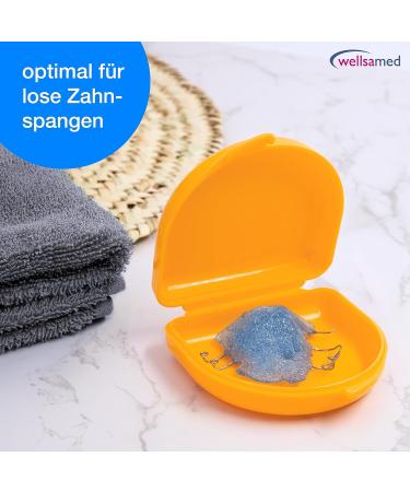 Wellsamed Orthodontic Splint Box Classic - Orange | Ideal Storage for Braces & Dental Splints - International Shipping - Buy Online on GoSupps.com