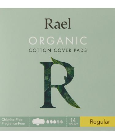 Rael Organic Cotton Cover Pads Regular 14 Count