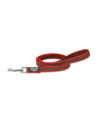 IDC Color & Gray rubberized leash 20 mm x 1 m with loop red-grey Red-grey 20 mm x 1 m (with loop)