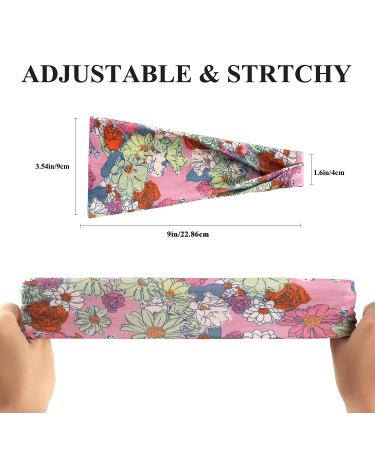 OFFTESTY 6 Pack Non-Slip Boho Headbands for Women â€“ Stretchy Yoga & Workout Hair Bands - Buy Online on GoSupps.com