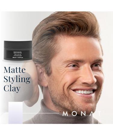MONAT Matte Styling Clay for Men | Water & Clay Hair Paste for Thicker Hair | Net Wt. 45 ml / 1.52 fl. oz. - International Shipping Available - Buy Online on GoSupps.com