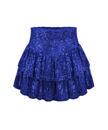 Women short winter chiffon swing bell rock short skater skirt for women mini skirt winter skirt a-line winter plate skirt winter skirt women elegant neckholder blue s