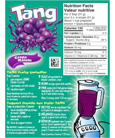 Tang Grape Powdered Drink Mix 276g 276 g (Pack of 1) - Buy Online on GoSupps.com