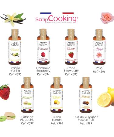ScrapCooking 4396 Natural Rose Liquid Flavor 40 ml Food Flavoring for Pastry Yogurts Cakes Cheesecakes Biscuits Dessert - Buy Online on GoSupps.com