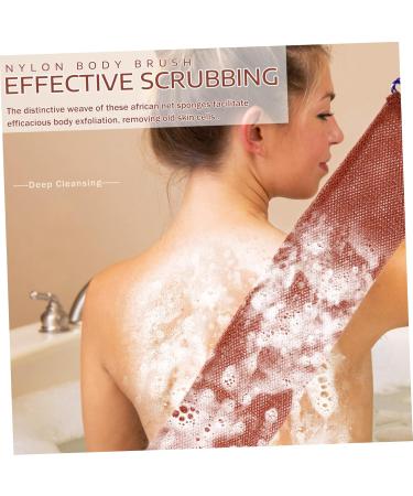 PLAFOPE 1 Set Bath Towel Exfoliating Washcloth African Net Cloth Body Scrubber Exfoliator Towels Brown Nylon - Buy Online on GoSupps.com
