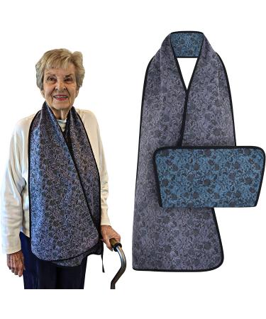 Reversible Adult Bib Scarf - Stylish & Dignified Clothing Protector | Washable & Reusable - Buy Online on GoSupps.com