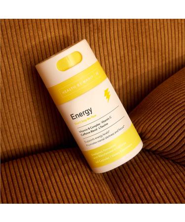 Health By Habit Energy Supplement - Natural Caffeine Blend with Vitamins B & C - 60 Capsules, Vegan, Non-GMO, Sugar-Free - Buy Online on GoSupps.com