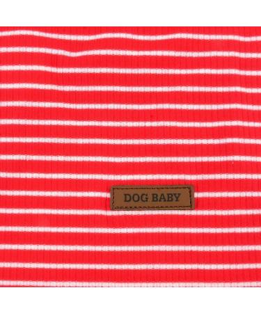 Zunea Striped Dog Shirt for Small Dogs & Cats - Soft Cotton Summer Vest Red Tank Top for Puppies & Chihuahuas Size L - Buy Online on GoSupps.com