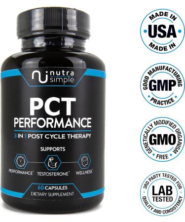 PCT Supplement for Men 3-in-1 Post Cycle Support & Natural Booster with Estrogen Blocker Liver Support Formula Made in USA with Fenugreek Chrysin Tongkat Ali Milk Thistle - 60 Capsules - Buy Online on GoSupps.com