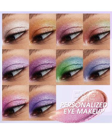 Eye Gloss Eyeshadow Gel Eyeshadow Set - Liquid High Pigments Gloss Sparkling Shimmer Glow Eye Shadow Shiny Makeup Kit Hondony - Buy Online on GoSupps.com