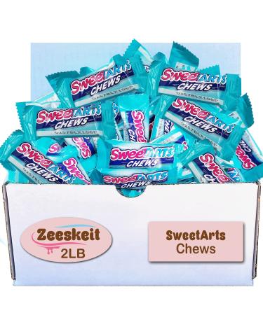 SweeTarts Chews Taffy Candy - 0.3 oz. Pack of 2 Lb. Snack Size Tangy Candy, Ideal for Easter or Anytime of the Day ZEESKEIT SweeTarts Chews 2 Pound (Pack of 1)