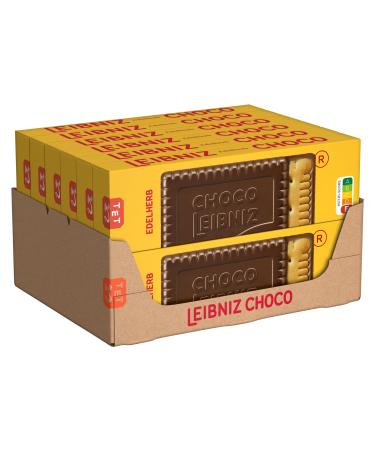 Leibniz Choco Edelherb 12 pack crispy butter biscuits embedded in dark chocolate large packing as a supply or for sale (12 x 125 g) Choco Edelherb 125 g (12 Pack)