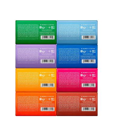 Dr. Bronner's Organic Pure-Castile Bar Soap Variety Pack (5 oz) - Almond, Unscented, Lavender, Peppermint, Citrus, Rose, Tea Tree & Eucalyptus - Gentle & Moisturizing for Face, Body, Hair | 8 Pack - Buy Online on GoSupps.com