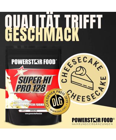 Powerstar Super Hi Pro 128 - Multi-Component Protein Powder Cheesecake | 80% Protein for Muscle Building | 5x1000g Pack | High Biological Value - Buy Online on GoSupps.com