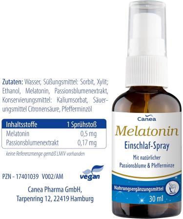 Canea Melatonin Spray with Passion Flower & Peppermint - Natural Sleep Aid (30ml) | Ideal for Sleep Problems | Shop Internationally - Buy Online on GoSupps.com