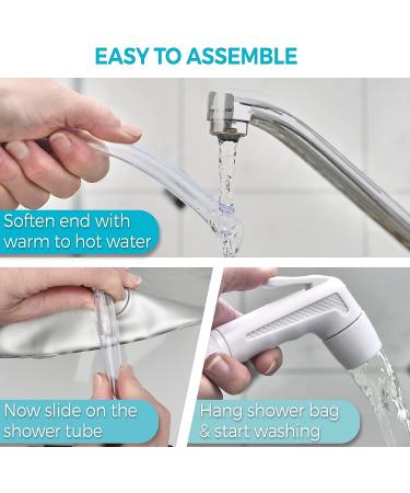 Inflatable Hair Washing Basin & Bedside Shower Bag Bundle | Ideal for Bedridden & Elderly | Portable Shampoo Bowl for Easy & Convenient Hair Washing in Bed - Buy Online on GoSupps.com