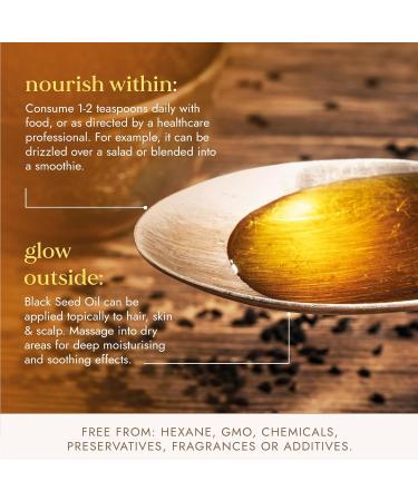 Fushi Black Seed Oil 250ml | Organic Virgin Fresh-Pressed Black Seed Oil | Improves the Condition of Hair Skin and Nails | Best for Dry Skin Inner Health & Flaky Skin - Buy Online on GoSupps.com