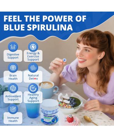Organic Blue Spirulina Gummies, High Phycocyanin from Nutrient-Rich Blue-Green Algae for Antioxidants, Cellular Energy & Cleanse, Superfood w/Chlorella, CoQ10 & VC,Taurine,Green Tea, Sugar Free, 60 Ct 60 Count (Pack of 1) - Buy Online on GoSupps.com