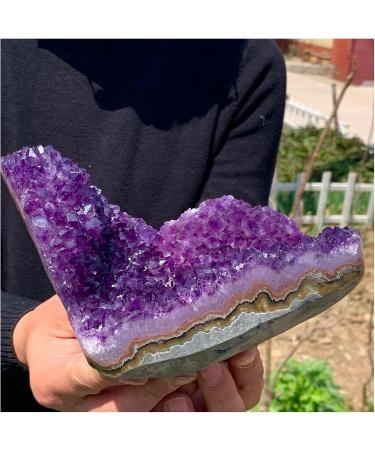 Natural Crystal Rough Natural Amethyst geode Quartz Cluster Crystal Specimen 900-1000g - Buy Online on GoSupps.com