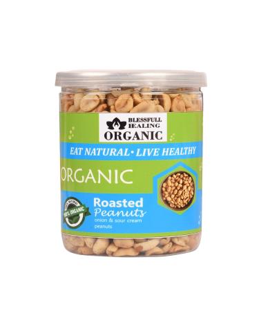 Blessfull Healing Organic Natural Vegan Onion & Sour Cream Roasted Peanuts Crunchy Healthy Snacks 250 Gram