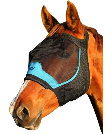 Woof Wear Fly Mask Without Ears - Black Turquoise - Buy Online on GoSupps.com