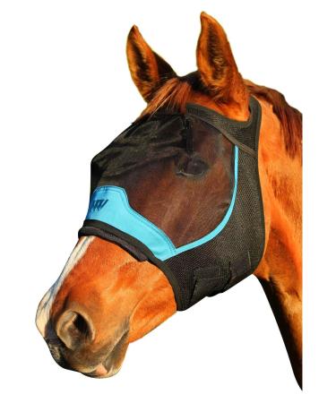 Woof Wear Fly Mask Without Ears - Black Turquoise