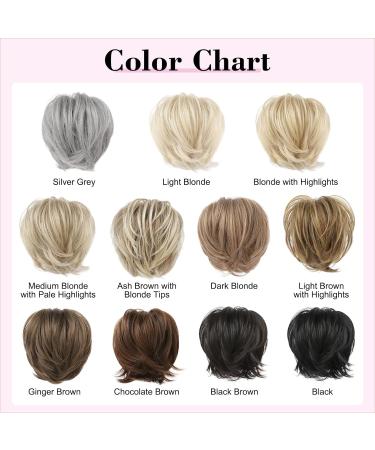 REECHO Messy Bun Hair Piece Claw Clip Ponytail Extension - Light Brown with Highlights - Buy Online on GoSupps.com