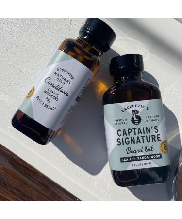 MACKENZIE S Captain's Signature Beard Oil | Natural Nourishing Gift for Fishermen & Men | Sea Air & Sandalwood Scent - 3 OZ - International Shipping Available - Buy Online on GoSupps.com
