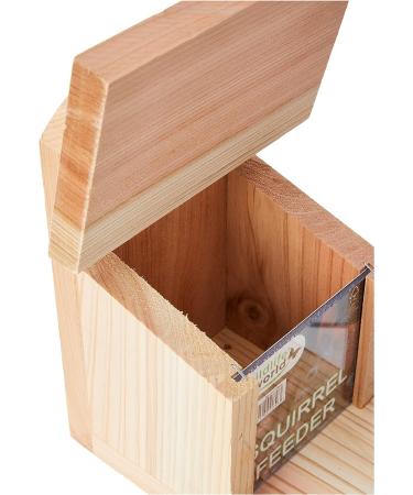 Wildlife World Wooden Squirrel Feeder with Lift-Up Lid - Garden Feeding Box - Buy Online on GoSupps.com
