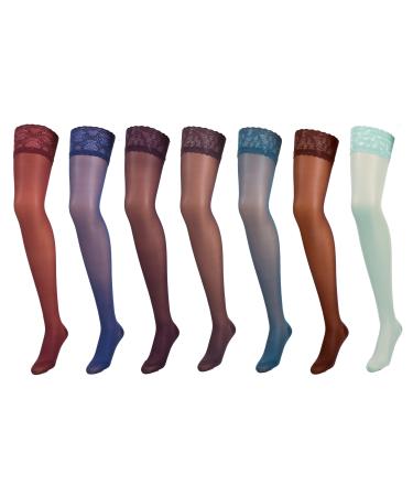 Compressana Calypso 140 The fine -knit support stockings with lace lifting in the trend colors 2018 - effective support effect with approx. 15-18 mmHg compression (support class 3) - almost opaque fine and smooth stitch image - thigh stockings with adhesi