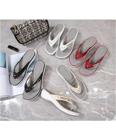 EROOLU Women's Arch Support Flip Flops | Cushioned Orthotic Sandals for Plantar Fasciitis (Size 40, White) - Buy Online on GoSupps.com