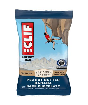 CLIF BAR - Energy Protein Bars - Peanut Butter Banana with Dark Chocolate - Made with Organic Oats - Energy Bars - Non-GMO - (1 Count) 1 Count (Pack of 1)