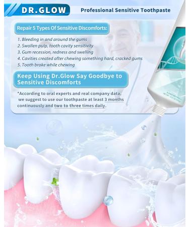 Sensitive Toothpaste for Adults - Fluoride-Free Hydroxyapatite Enamel Repair Remineralizing & Desensitizing Minty Formula for Sensitive Teeth - Buy Online on GoSupps.com
