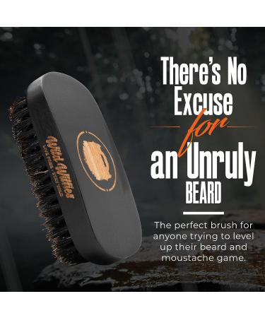 Wild Willies Natural Boar Bristle Beard Brush - Small Travel Size for Professional Grooming - Buy Online on GoSupps.com