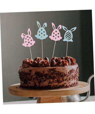 Easter Cupcake Toppers Set | Bunny Food Party Decorations | Cute Bunny Ear Cake Picks for Easter Celebrations - Buy Online on GoSupps.com