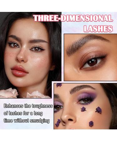2 Pack 4D Silk Fiber Lash Mascara Lengthening and Thick Long Lasting Waterproof Mascara Set for Women All Day Smudge-Proof Mascara Volume and Length Black - Buy Online on GoSupps.com