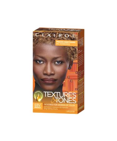 Clairol Professional Texture and Tones Permanent Hair Color  Fade Resistant Hair Dye & Color  1 oz 6bv Bronze