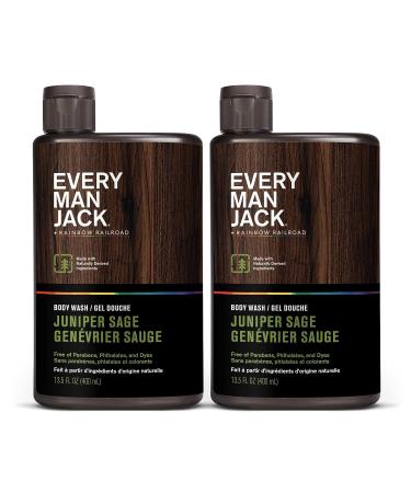 Every Man Jack Nourishing Juniper Sage Men's Body Wash - 13.5oz 2 Pack Limited Edition Pride Body Wash - Cleanse, Nourish, and Hydrate Skin with Coconut Glycerin - For All Skin Types - Buy Online on GoSupps.com