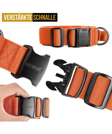OneTigris Dog Collar with Metal Buckle - Durable L Orange Collar for Dogs | International Shipping - Buy Online on GoSupps.com