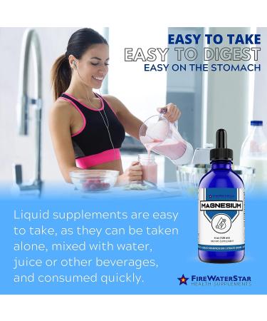 Organic Non-GMO Magnesium Citrate Liquid Drops - 4oz - Supports Energy, Muscles, Nerves - Vegan Bioactive Supplement for Adults & Kids - Buy Online on GoSupps.com