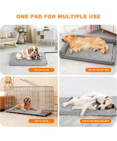 SHU UFANRO Waterproof Pet Heating Pad | Electric Heated Pad for Dogs & Cats | Washable Cover | Indoor Kitten & Puppy Heating Mat | Best for Whelping Box & Pregnant Dogs | M(18 x 16) - Buy Online on GoSupps.com