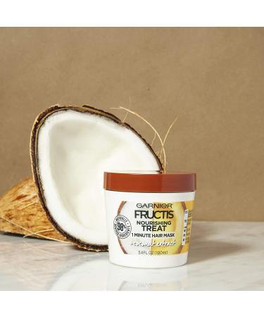 Garnier Fructis Nourishing Treat 1 Minute Hair Mask with Coconut Extract - 3.4 fl oz - Buy Online on GoSupps.com