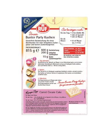 Order Gluten-Free Colorful Party Cake - Perfect for Kids Birthdays | 815g Sheet Cake with Sprinkles & Glaze - Buy Online on GoSupps.com