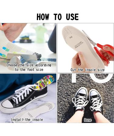 3 Pairs Kids Memory Sponge Insoles with Heel Grips | Soft & Breathable Child Size Inserts for Shoes | Cut-to-Fit for Children & Toddlers | Love Strawberry Cartoon Car Design - Buy Online on GoSupps.com