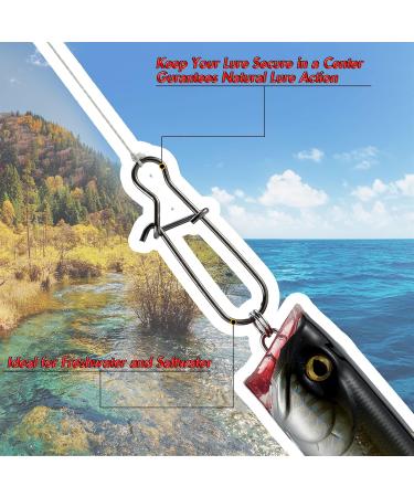 Alwonder Fishing Snaps Hanger - 50/100 STK Stainless Steel Bait Snap for Freshwater & Saltwater - High Load Capacity 12-40kg Leader - Buy Online on GoSupps.com