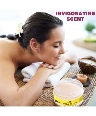Organic Vanilla Patchouli Body Scrub Exfoliator | Deep Cleanse Soft Skin & Acne Treatment | Ideal for Self Tanning - Buy Online on GoSupps.com