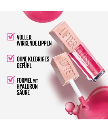 Maybelline New York Lifter Gloss 025 Taffy - Moisturizing Hyaluronic Acid Lip Gloss for Full-Looking Lips (5.4ml) - Buy Online on GoSupps.com